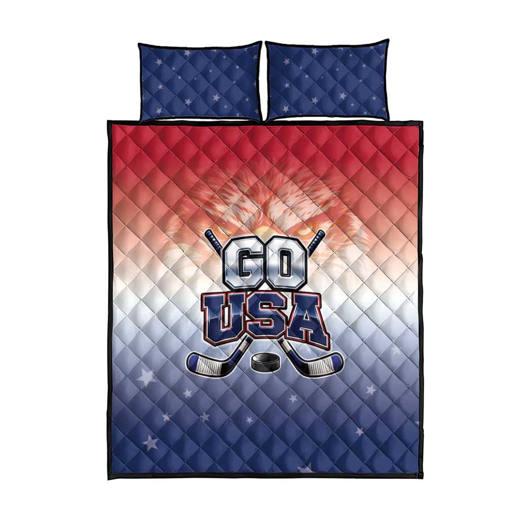 USA Ice Hockey Team Quilt Bed Set Go USA Unique Style