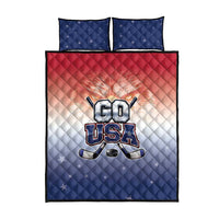 USA Ice Hockey Team Quilt Bed Set Go USA Unique Style