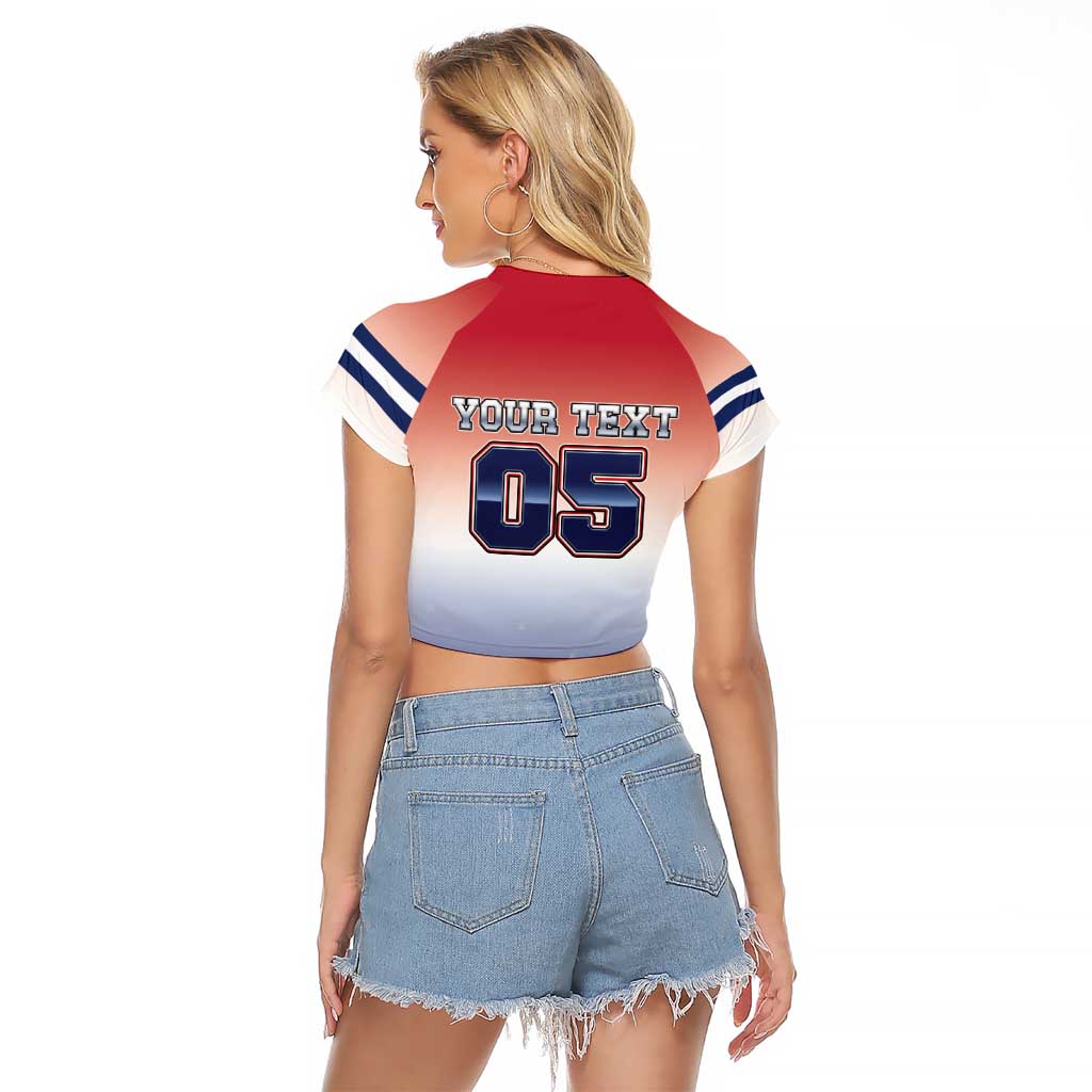 Custom USA Ice Hockey Team Raglan Cropped T Shirt Go USA Unique Style