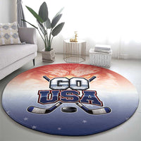 USA Ice Hockey Team Round Carpet Go USA Unique Style