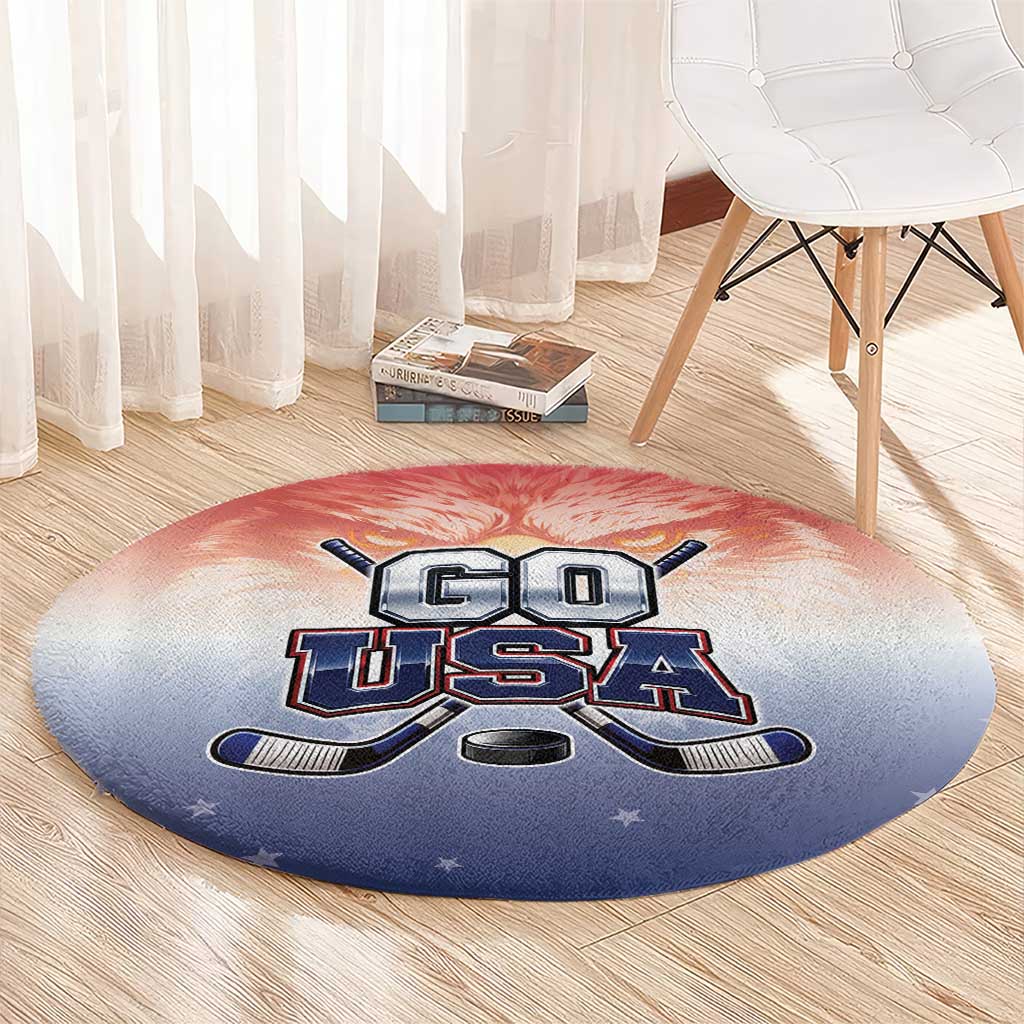 USA Ice Hockey Team Round Carpet Go USA Unique Style