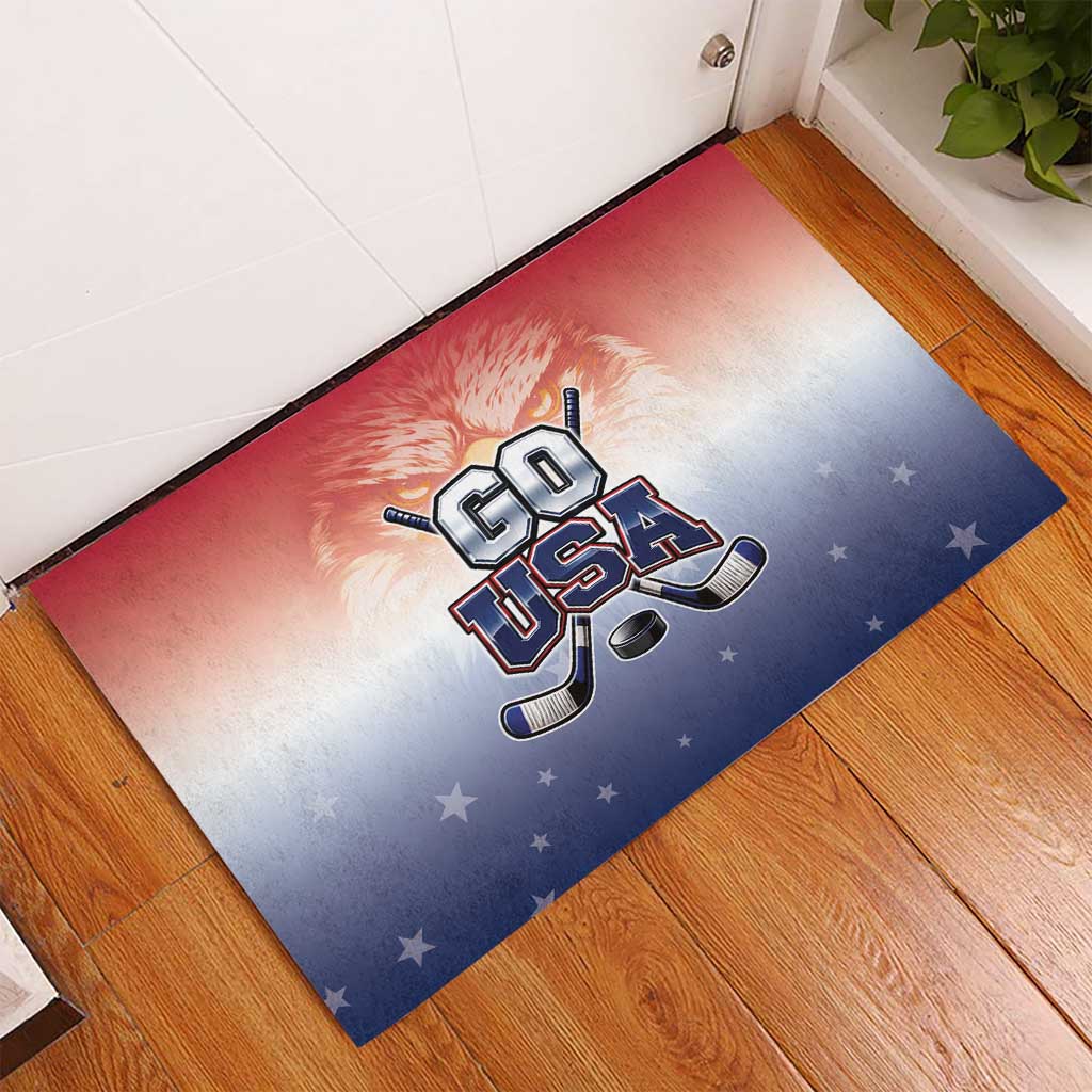 USA Ice Hockey Team Rubber Doormat Go USA Unique Style