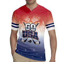 Custom USA Ice Hockey Team Rugby Jersey Go USA Unique Style