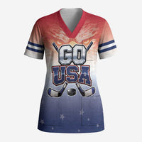 Custom USA Ice Hockey Team Scrub Top Go USA Unique Style