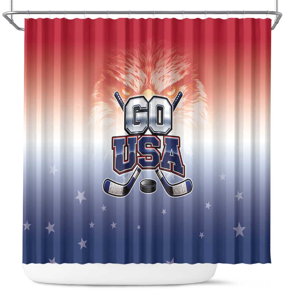 USA Ice Hockey Team Shower Curtain Go USA Unique Style