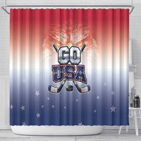 USA Ice Hockey Team Shower Curtain Go USA Unique Style