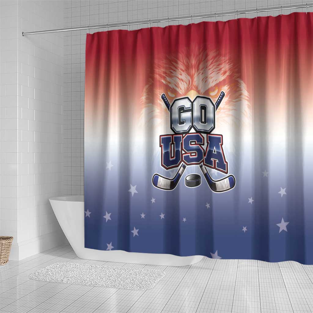 USA Ice Hockey Team Shower Curtain Go USA Unique Style