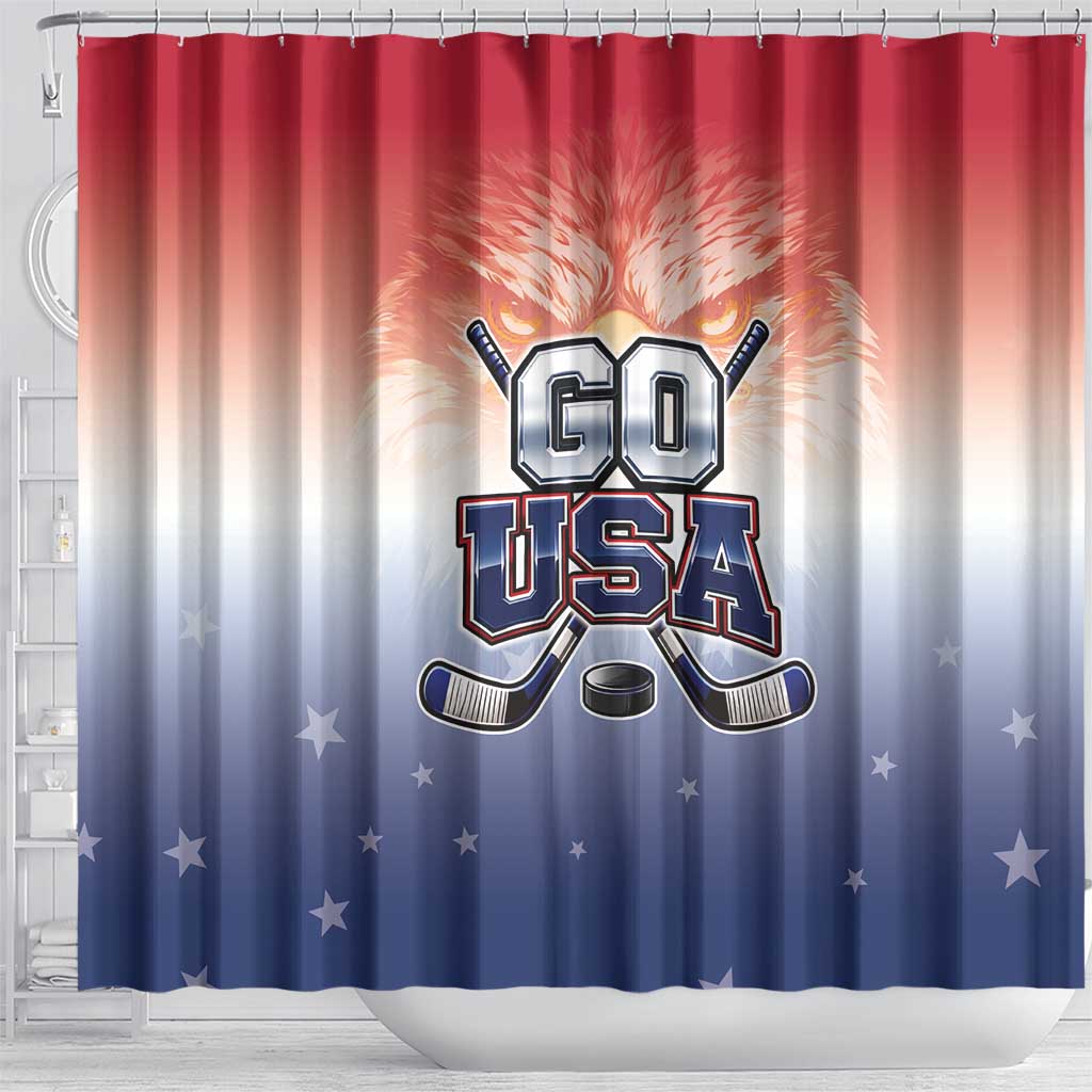 USA Ice Hockey Team Shower Curtain Go USA Unique Style