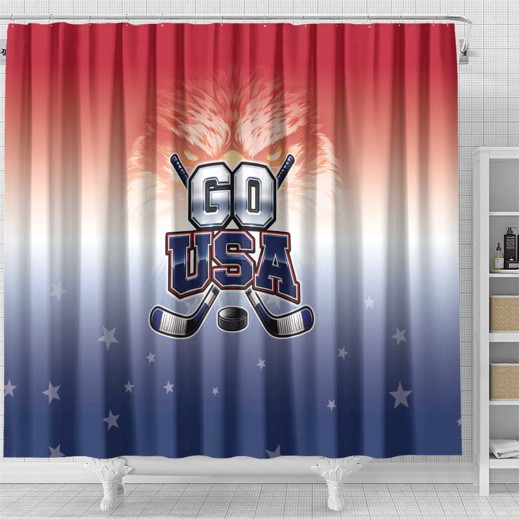 USA Ice Hockey Team Shower Curtain Go USA Unique Style