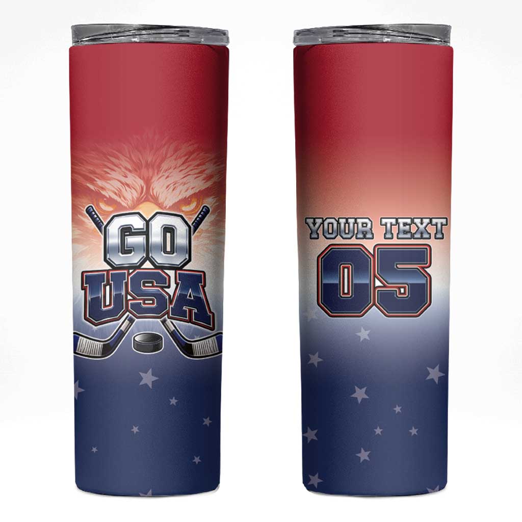 Custom USA Ice Hockey Team Skinny Tumbler Go USA Unique Style
