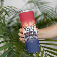 Custom USA Ice Hockey Team Skinny Tumbler Go USA Unique Style