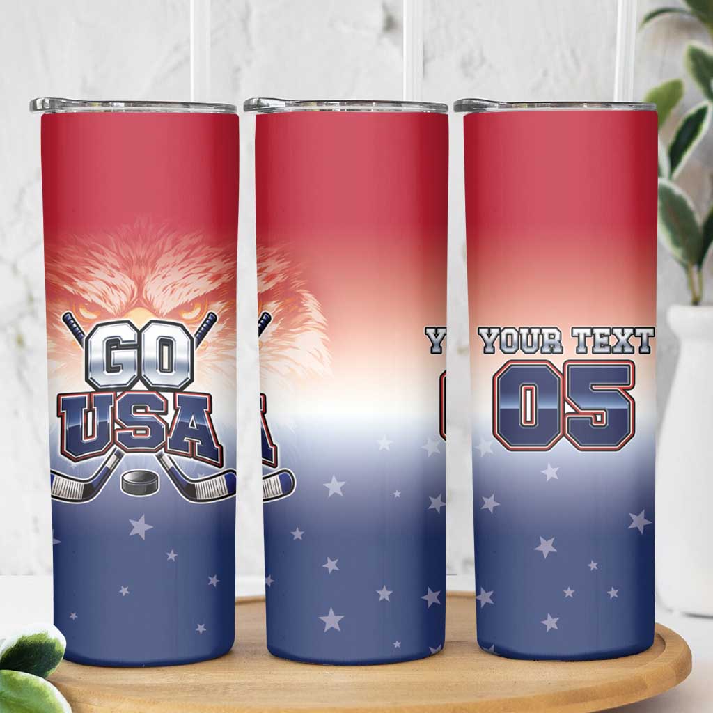 Custom USA Ice Hockey Team Skinny Tumbler Go USA Unique Style