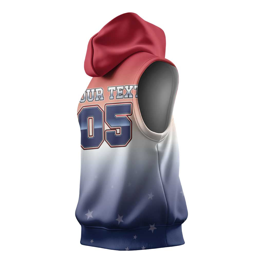 Custom USA Ice Hockey Team Sleeveless Hoodie Go USA Unique Style