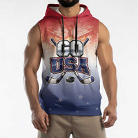 Custom USA Ice Hockey Team Sleeveless Hoodie Go USA Unique Style