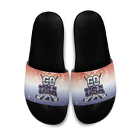 USA Ice Hockey Team Slide Sandals Go USA Unique Style
