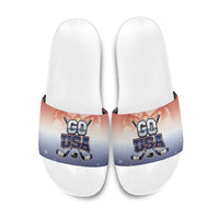 USA Ice Hockey Team Slide Sandals Go USA Unique Style