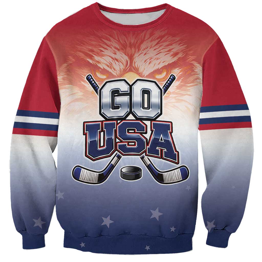 Custom USA Ice Hockey Team Sweatshirt Go USA Unique Style