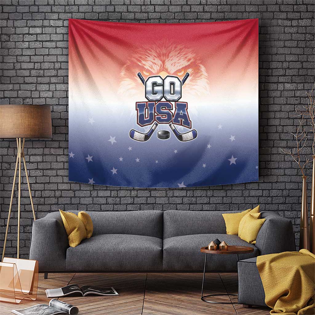 USA Ice Hockey Team Tapestry Go USA Unique Style