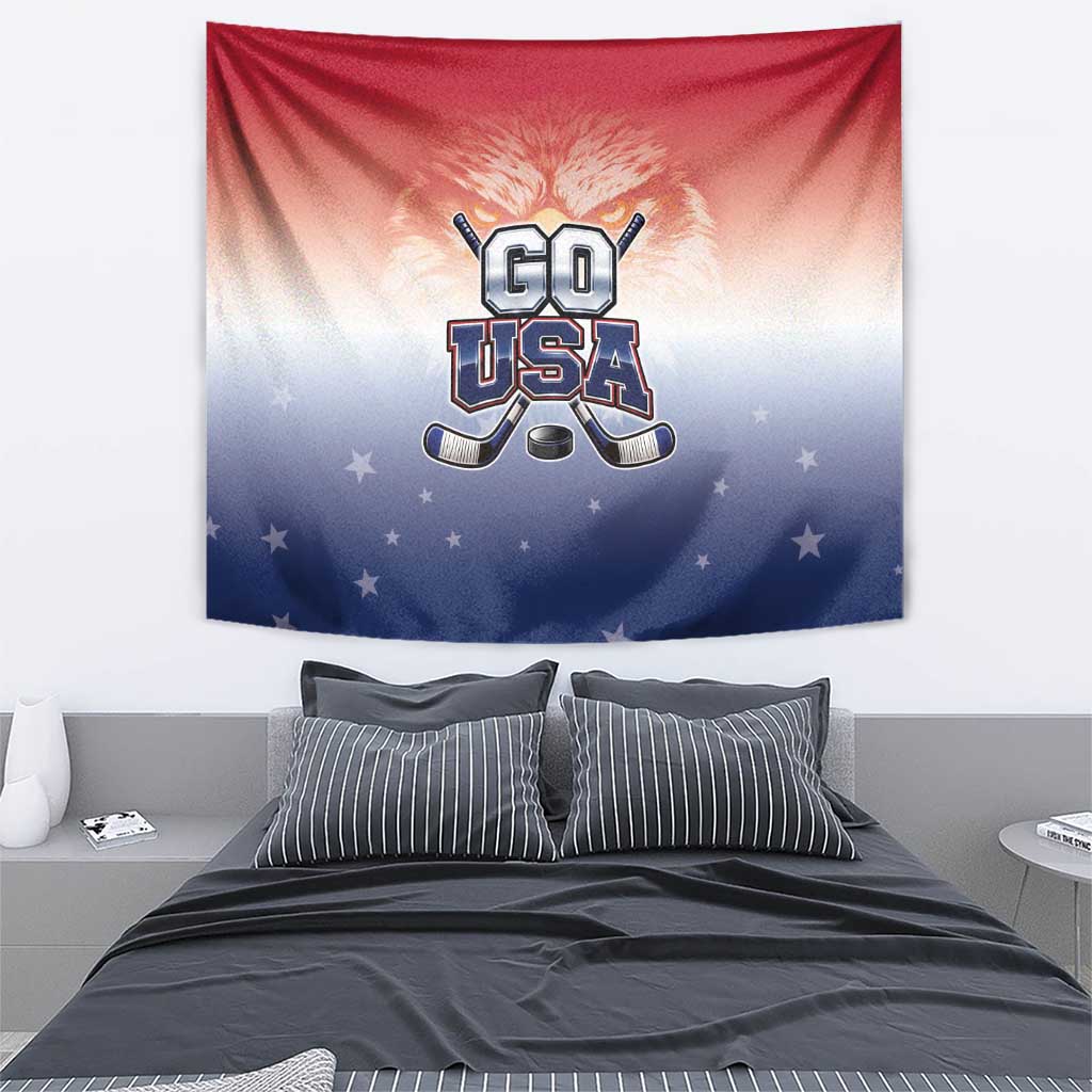 USA Ice Hockey Team Tapestry Go USA Unique Style
