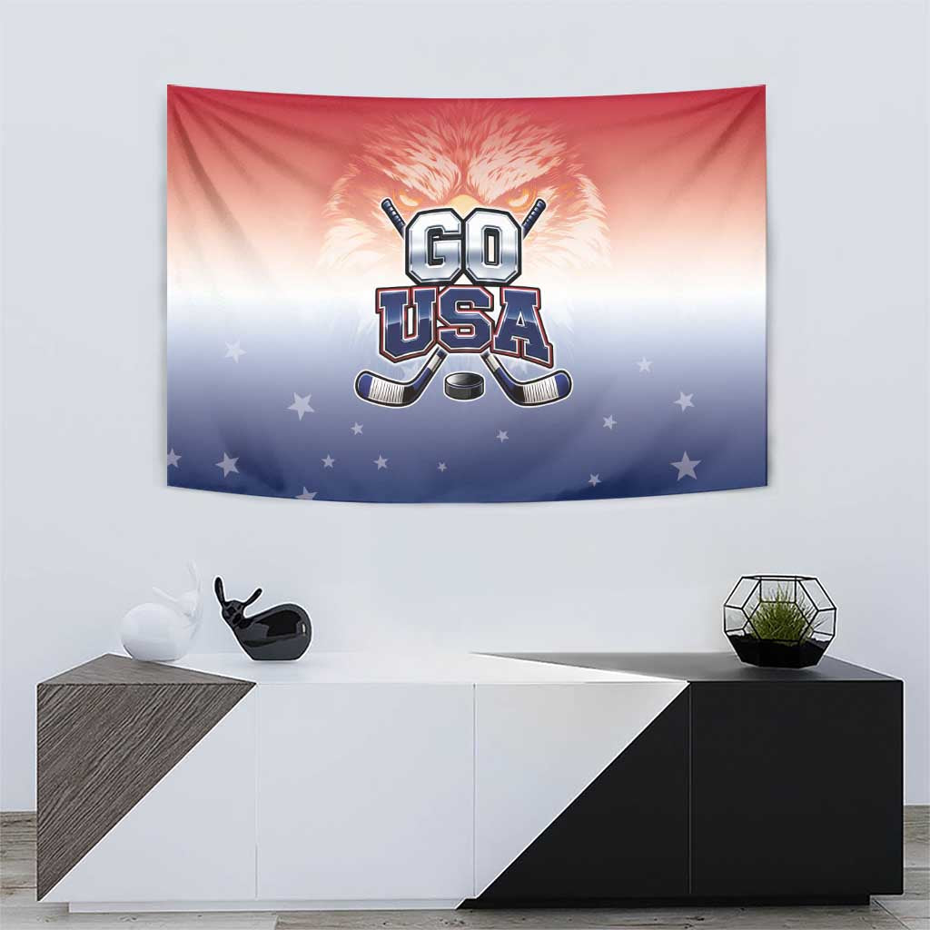 USA Ice Hockey Team Tapestry Go USA Unique Style
