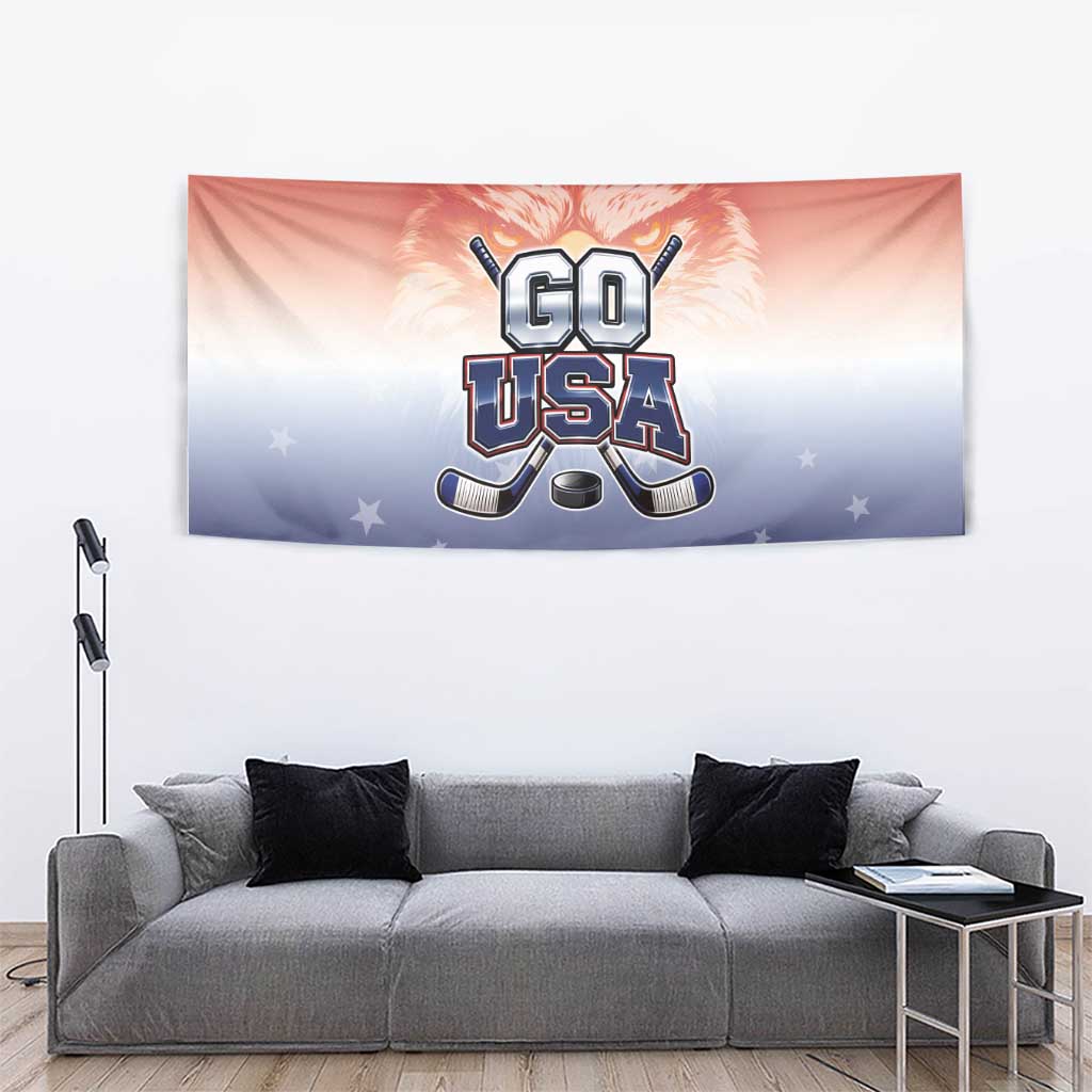 USA Ice Hockey Team Tapestry Go USA Unique Style