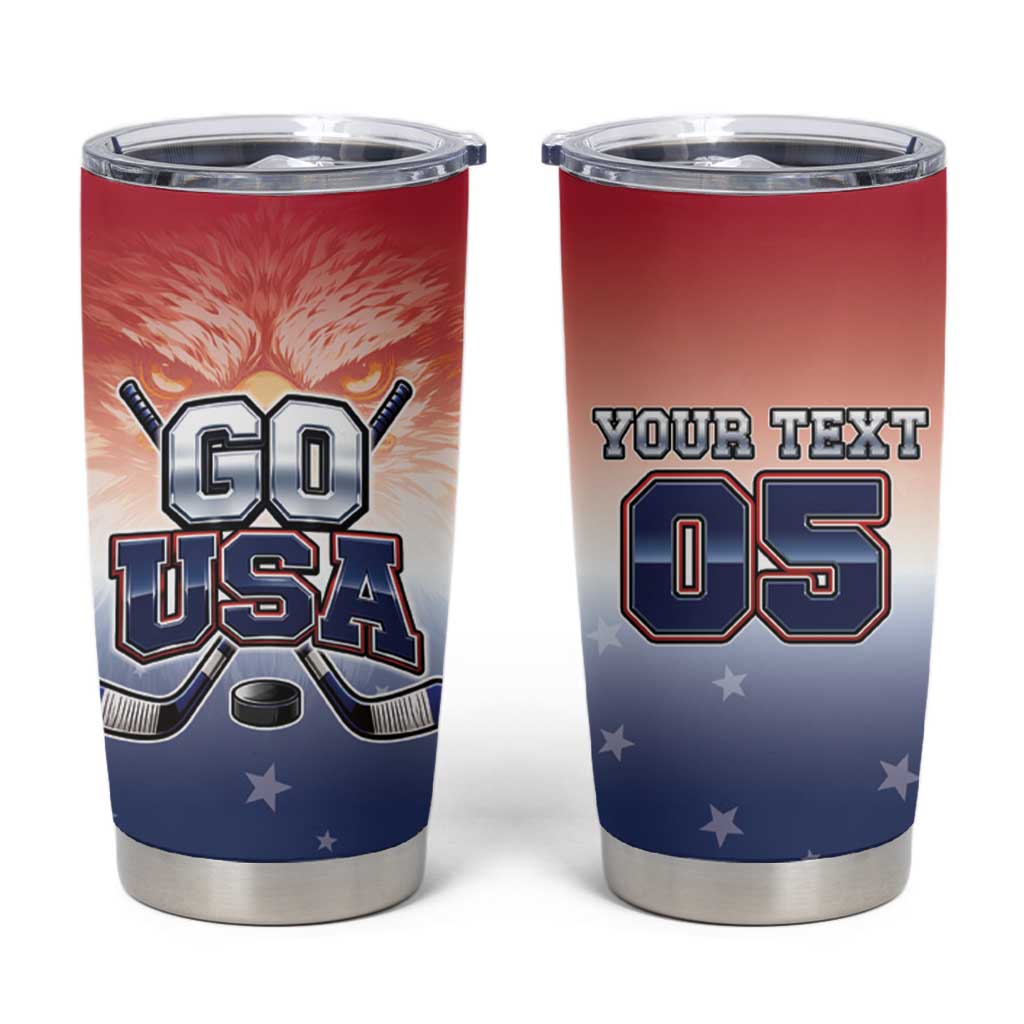 Custom USA Ice Hockey Team Tumbler Cup Go USA Unique Style
