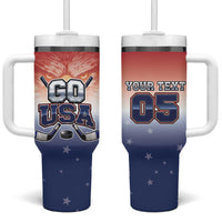 Custom USA Ice Hockey Team Tumbler With Handle Go USA Unique Style