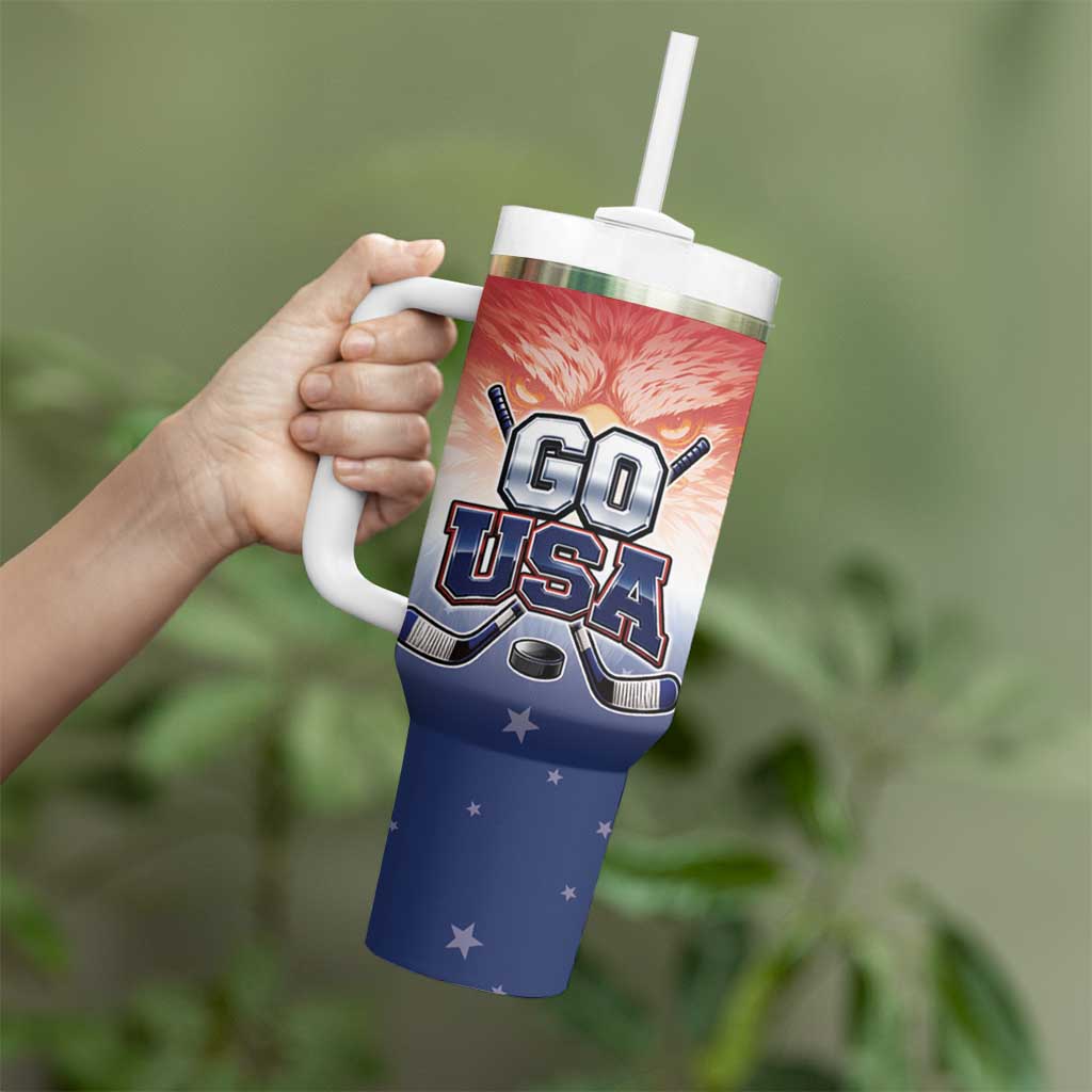 Custom USA Ice Hockey Team Tumbler With Handle Go USA Unique Style