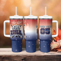 Custom USA Ice Hockey Team Tumbler With Handle Go USA Unique Style