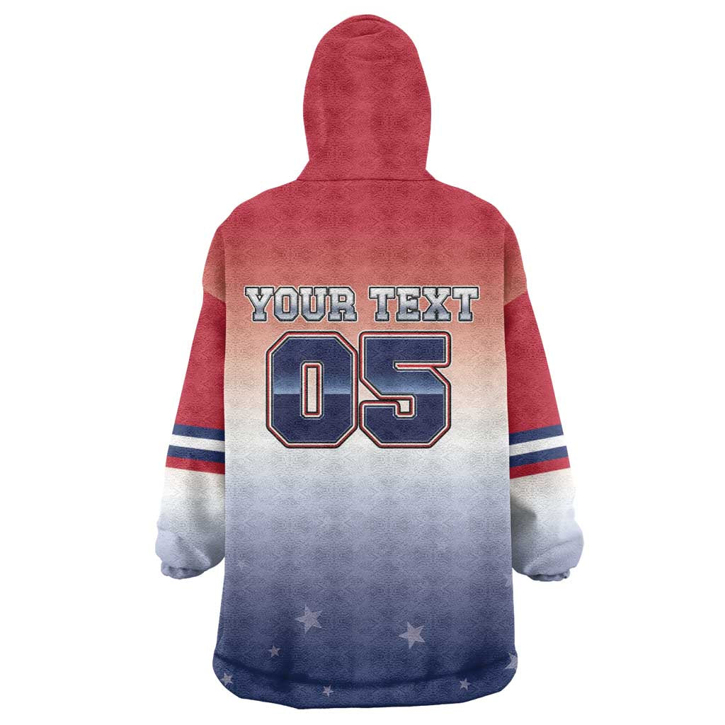 Custom USA Ice Hockey Team Wearable Blanket Hoodie Go USA Unique Style