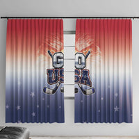 USA Ice Hockey Team Window Curtain Go USA Unique Style