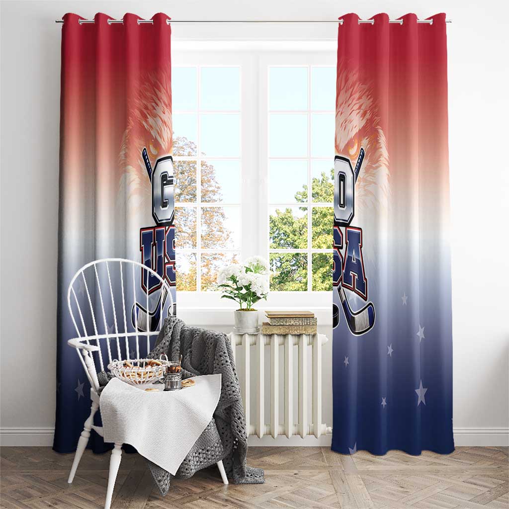 USA Ice Hockey Team Window Curtain Go USA Unique Style