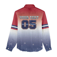 Custom USA Ice Hockey Team Women Casual Shirt Go USA Unique Style