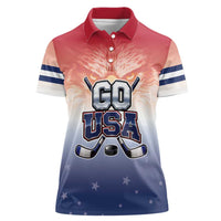 Custom USA Ice Hockey Team Women Polo Shirt Go USA Unique Style