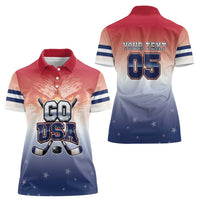 Custom USA Ice Hockey Team Women Polo Shirt Go USA Unique Style