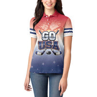 Custom USA Ice Hockey Team Women Polo Shirt Go USA Unique Style