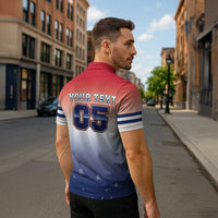 Custom USA Ice Hockey Team Zipper Polo Shirt Go USA Unique Style