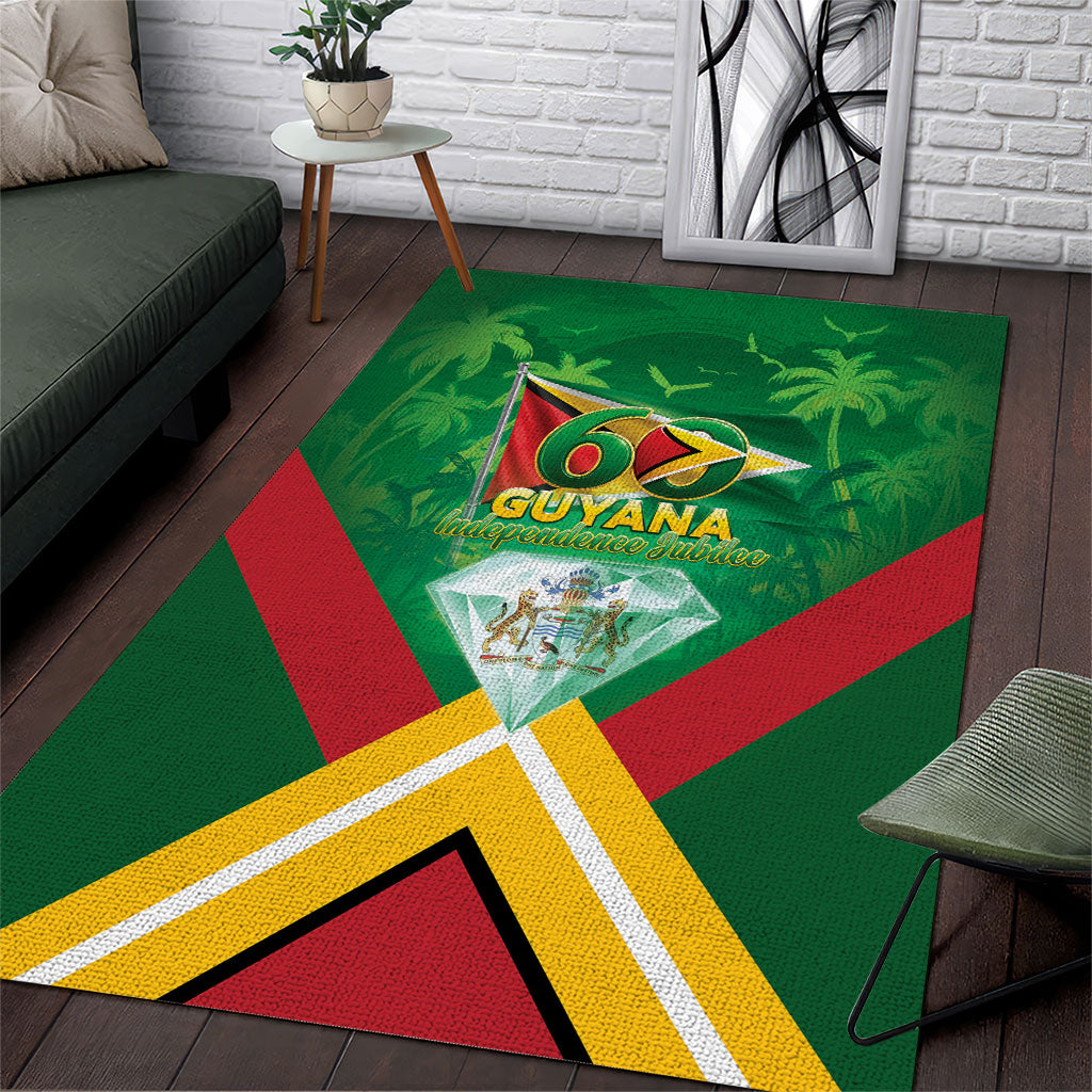 Guyana 60th Independence Diamond Jubilee Area Rug