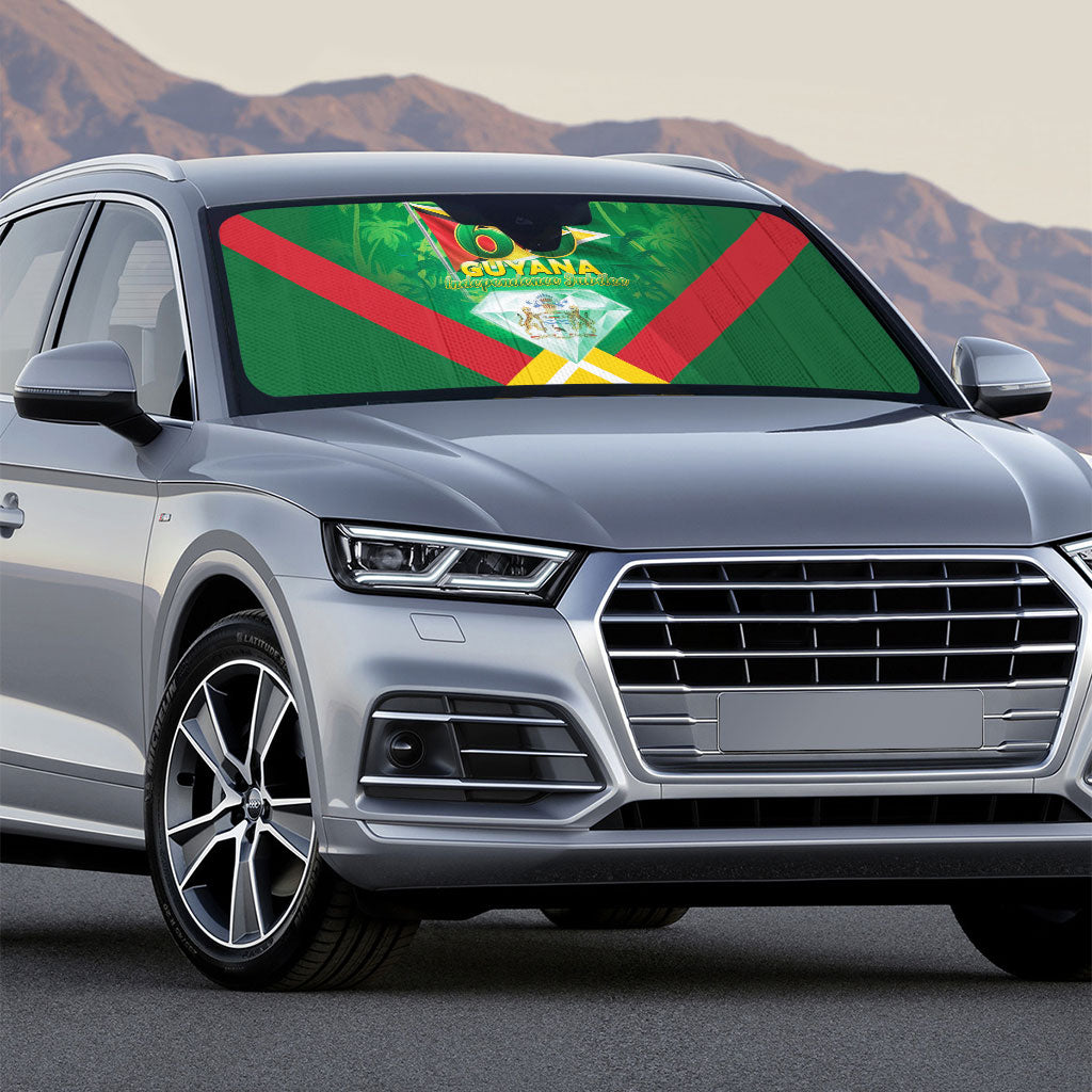 Guyana 60th Independence Diamond Jubilee Auto Sun Shade