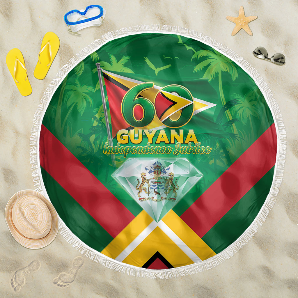 Guyana 60th Independence Diamond Jubilee Beach Blanket
