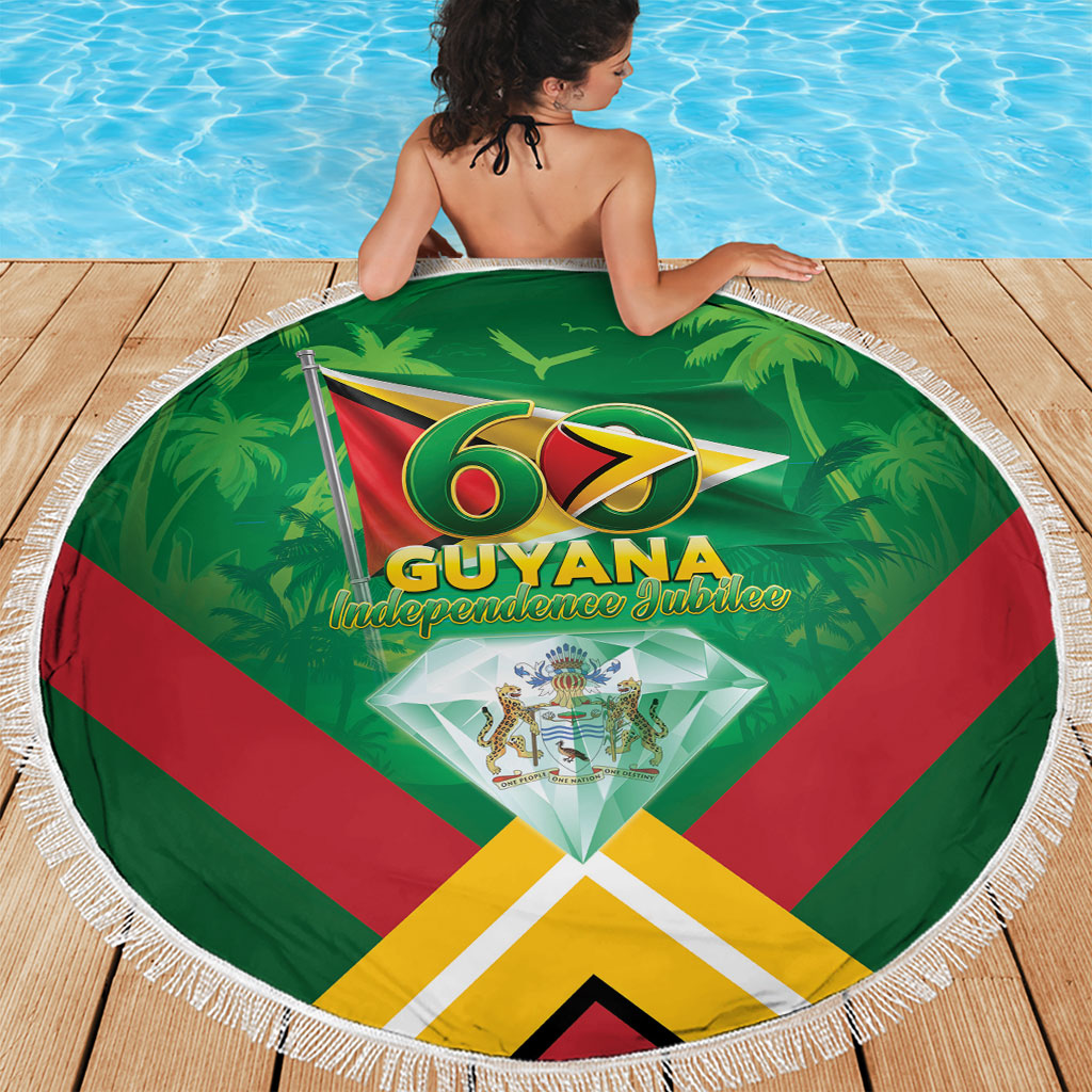 Guyana 60th Independence Diamond Jubilee Beach Blanket