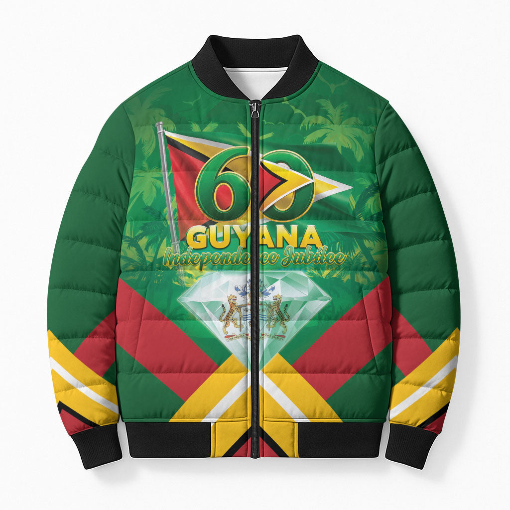 Guyana 60th Independence Diamond Jubilee Bomber Puffer Jacket
