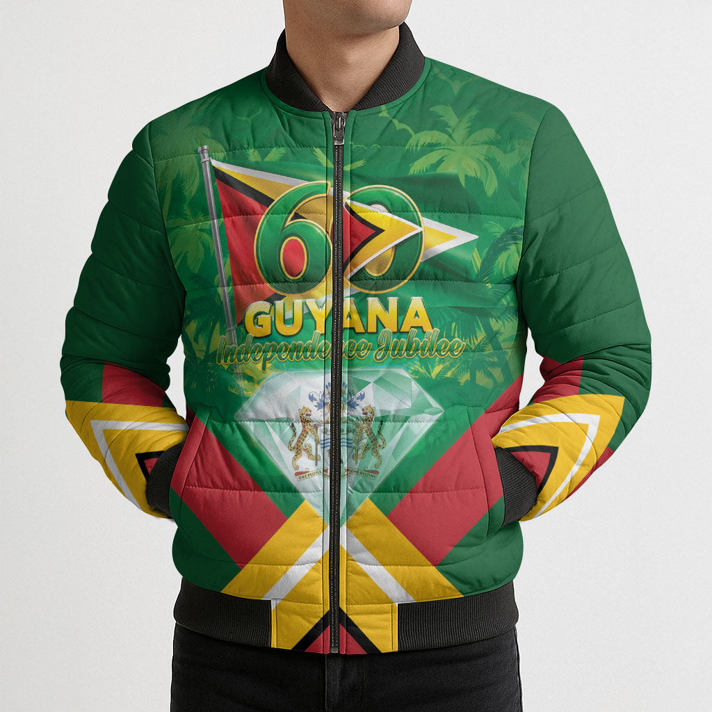 Guyana 60th Independence Diamond Jubilee Bomber Puffer Jacket