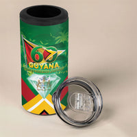 Guyana 60th Independence Diamond Jubilee 4 in 1 Can Cooler Tumbler