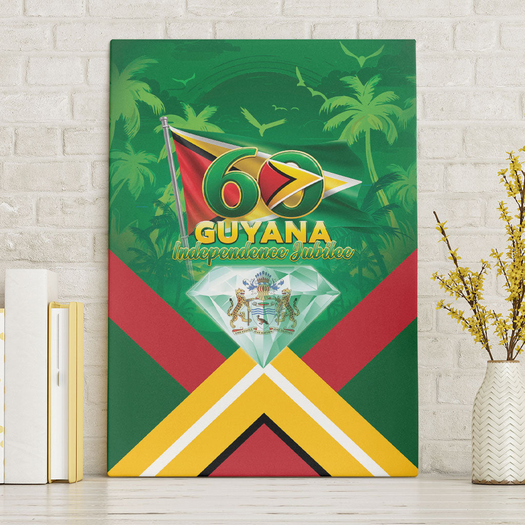 Guyana 60th Independence Diamond Jubilee Canvas Wall Art