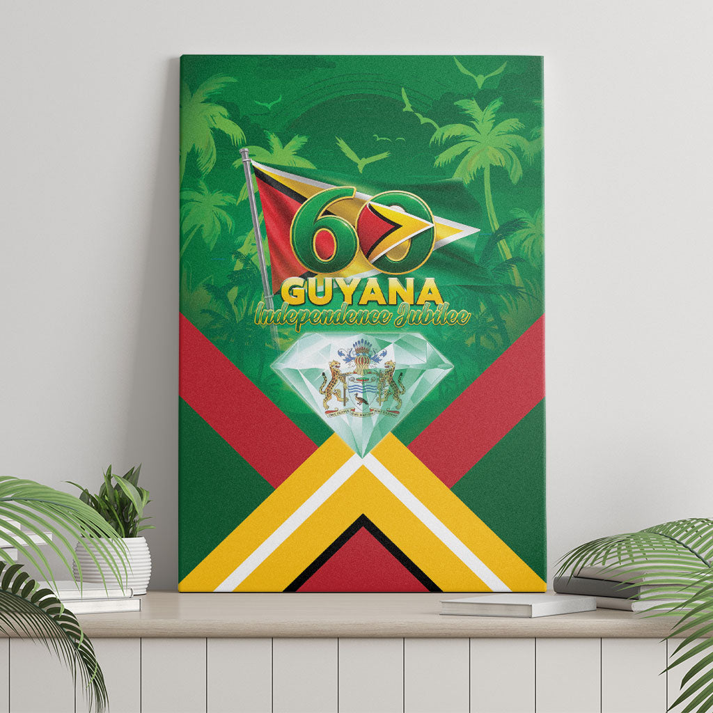 Guyana 60th Independence Diamond Jubilee Canvas Wall Art