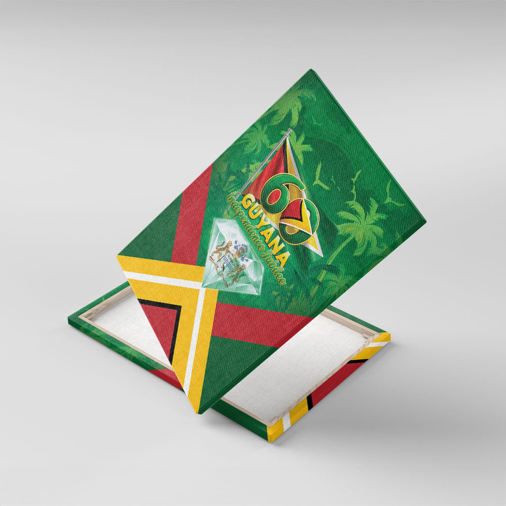 Guyana 60th Independence Diamond Jubilee Canvas Wall Art