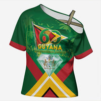 Guyana 60th Independence Diamond Jubilee Cross Shoulder Shirt