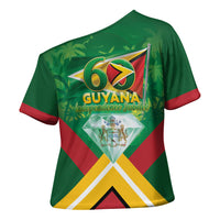 Guyana 60th Independence Diamond Jubilee Cross Shoulder Shirt