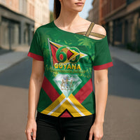 Guyana 60th Independence Diamond Jubilee Cross Shoulder Shirt